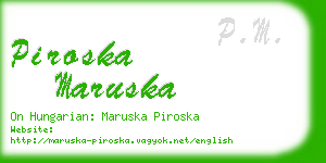 piroska maruska business card